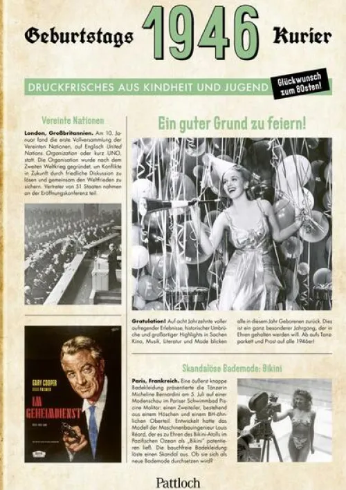 Pattloch Geschenkbuch Nach Zielgruppen|Geburtstag-1946 - Geburtstagskurier
