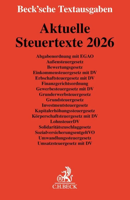 C.H. Beck Jura*Aktuelle Steuertexte 2026