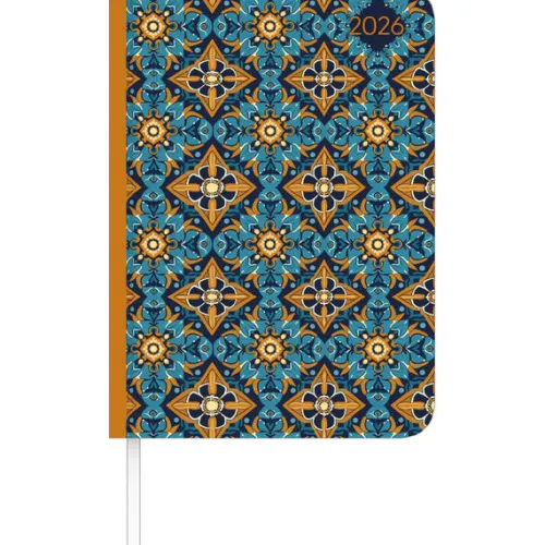 teNeues Calendars & Stationery GmbH & Co. KG Buchkalender-Alpha Edition - Lady Journal Oriental Pattern 2026 - Buchkalender A6 (ca. 10,7×15,2 cm) mit Wochenübersicht & Notizseiten, eleganter Taschenkalender & Terminplaner für Beruf, Schule & Alltag