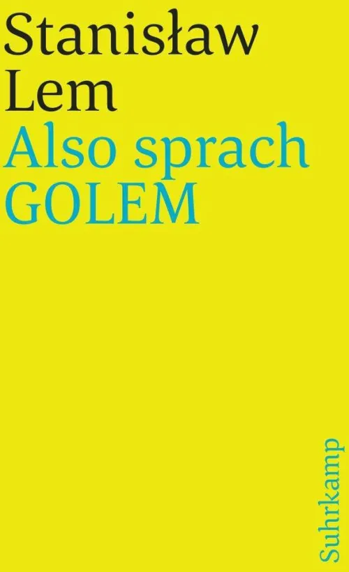 Also sprach GOLEM*Suhrkamp Verlag Outlet