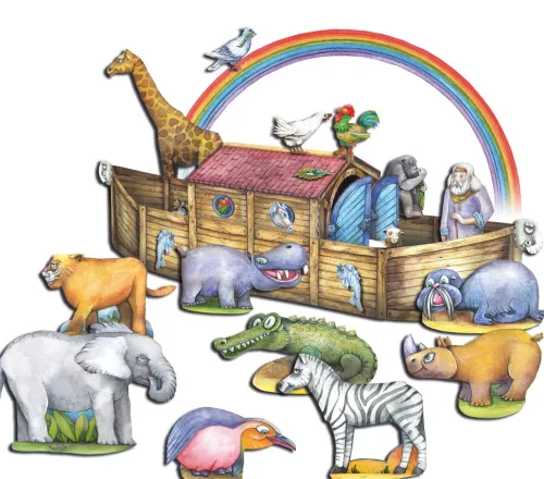Arche Noah basteln aus Papier Bastelbogen Ausschneidebogen*Atelier Color Outlet