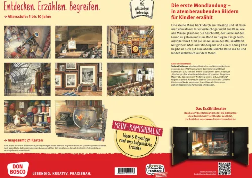 Don Bosco Medien GmbH Lesen & Geschichten*Armstrong. Die abenteuerliche Reise einer Maus zum Mond. Kamishibai Bildkartenset