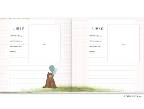Babyalbum - UNSER ERSTES GEMEINSAMES JAHR (rosé)*PAPERISH Verlag
