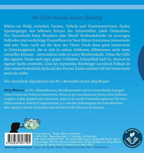 Argon Verlag GmbH Romane·Humor & Satire|Krimis & Thriller·Thriller*Bei Föhn brummt selbst dem Tod der Schädel