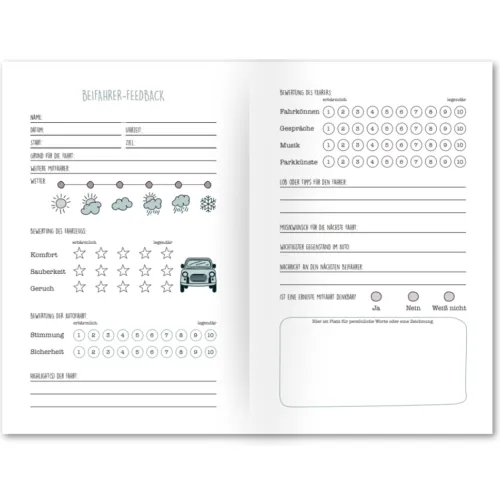 NOVA MD Reiseberichte*Beifahrer-Gästebuch zum 18. Geburtstag - Kreatives Auto-Gästebuch für Fahranfänger, Führerschein & Neues Auto