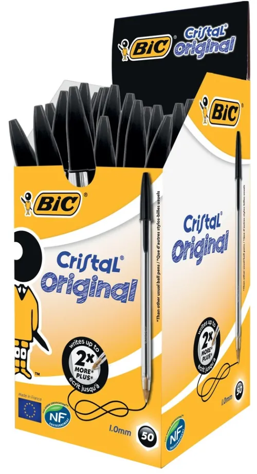 Kugelschreiber Cristal Original Medium 0.4mm schwarz, 50er Set*BIC New
