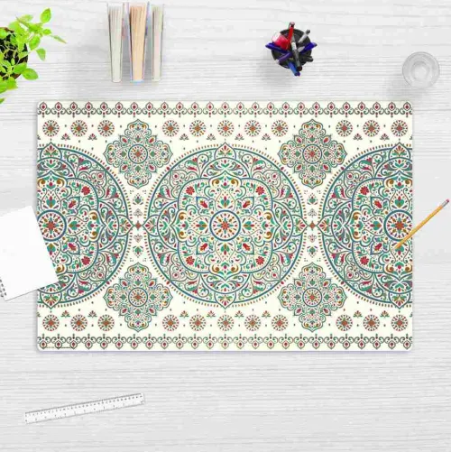 Cover-your-desk Schreibtischunterlagen-Schreibtischunterlage für Kinder und Erwachsene Orientalisches Muster, aus hochwertigem Vinyl, 60 x 40 cm