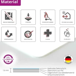 Cover-your-desk Schreibtischunterlagen-Schreibtischunterlage für Kinder Flammender Fußball mit Feuerschweif, aus hochwertigem Vinyl , 60 x 40 cm