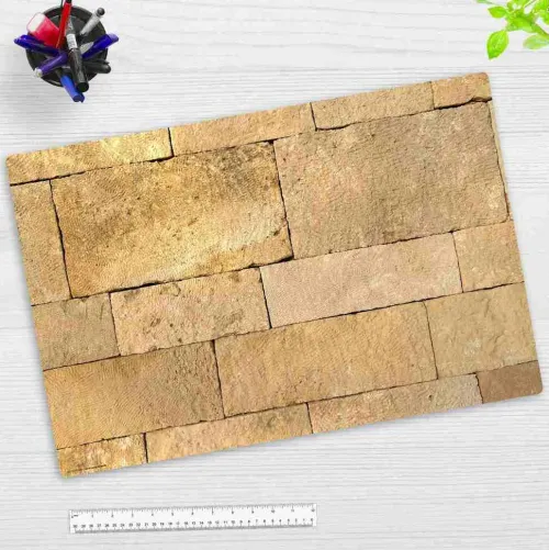Cover-your-desk Schreibtischunterlagen-Schreibtischunterlage für Kinder und Erwachsene Mauerwerk Sandstein , aus hochwertigem Vinyl, 60 x 40 cm