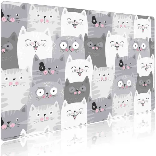 Schreibtischunterlage für Kinder und Erwachsene Katzen-Konferenz, aus hochwertigem Vinyl , 60 x 40 cm*Cover-your-desk Hot