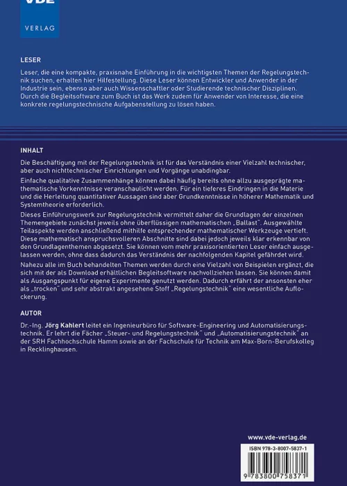 Crashkurs Regelungstechnik*Vde Verlag GmbH Discount