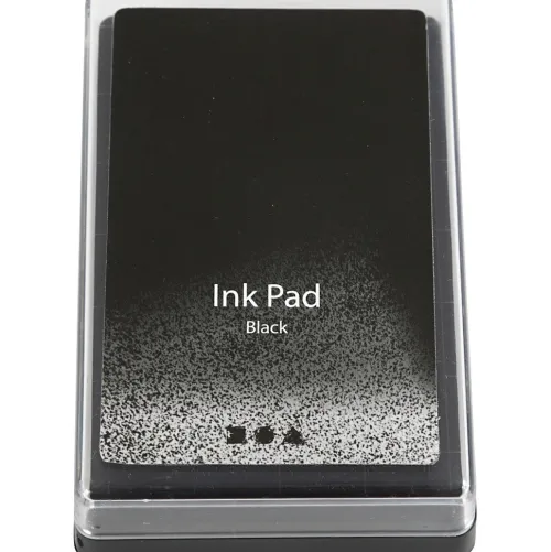 Creativ Company Stempel & -Kissen-Stempelkissen, H 2 cm, Größe 9x6 cm, Schwarz, 1 Stk