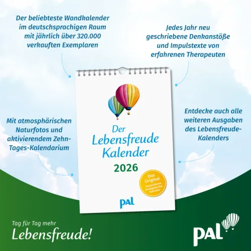PAL Wandkalender*Der Lebensfreude-Kalender 2026