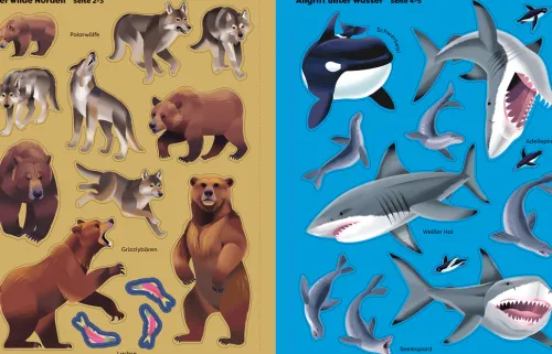 Usborne Verlag Stickerhefte*Die große Sticker-Tierwelt: Gefährliche Tiere