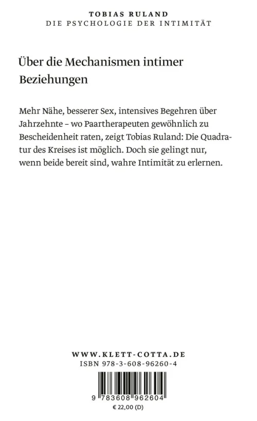 Klett-Cotta Verlag Beziehungen & Sexualität*Die Psychologie der Intimität