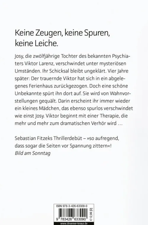 Knaur Taschenbuch Krimis & Thriller|Psychothriller*Die Therapie
