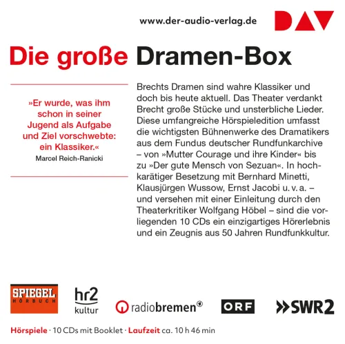 Der Audio Verlag GmbH Romane·Gedichte & Drama*Dramen