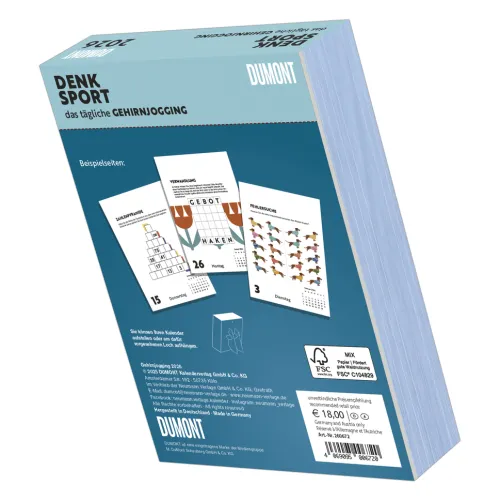 DUMONT - Gehirnjogging 2026 - Tagesabreißkalender 15 x 21 cm, Rätselkalender mit 313 Seiten für Knobelfreunde und Rätselfans*DuMont Kalenderverlag Sale