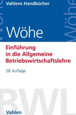 Vahlen Franz GmbH Geld & Finanzen*Einführung in die Allgemeine Betriebswirtschaftslehre