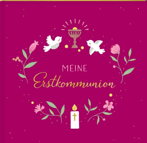 Coppenrath Kommunion & Konfirmation-Eintragalbum - Meine Erstkommunion (beerenfarben)