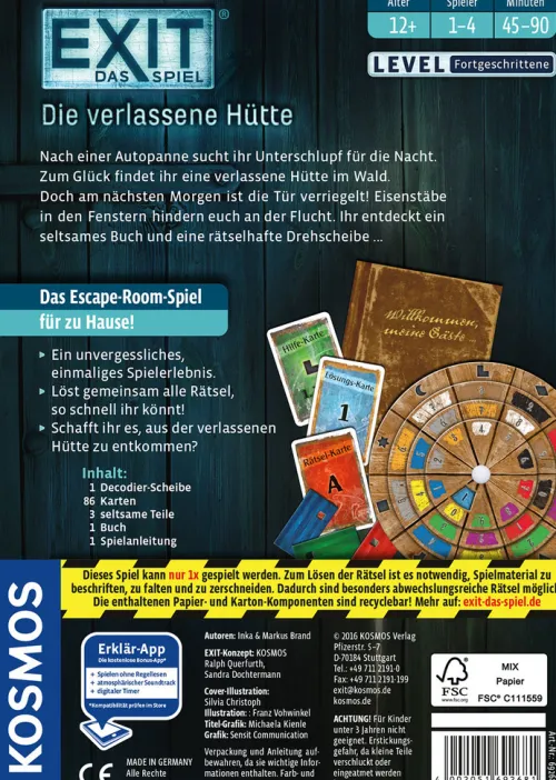 Franckh-Kosmos Familien- & Gesellschaftsspiele*EXIT - Das Spiel: Die verlassene Hütte
