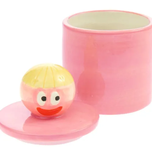 EYE CANDY Keramik Dose mit Deckel, Höhe 12 cm, Ø 8 cm*RICO-Design tap Sale