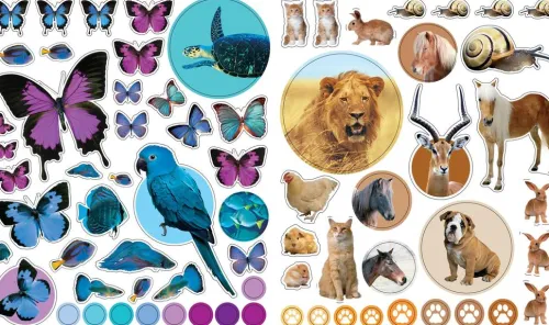 Workman Publishing Kinderbücher*EyeLike Stickers: Animals