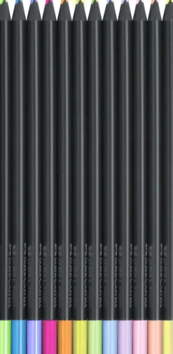 Buntstifte Black Edition Neon + Pastell 12er Set*Faber-Castell Outlet