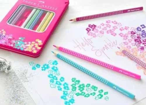 Faber-Castell GmbH&Co. Buntstifte*Faber-Castell Buntstifte Pinkes Sparkle, 12er Metalletui