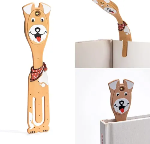 Bookchair Vertrieb Lesen & Geschichten-Flexilight Animal Leselicht (Hund) | 2 in 1 Leselampe & Lesezeichen | LED Leselicht | Geschenk für Leser, Buchliebhaber | Deutsche Ausgabe