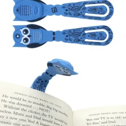 Bookchair Vertrieb Lesen & Geschichten*Flexilight Animal Leselicht (Eule) | 2 in 1 Leselampe & Lesezeichen | LED Leselicht | Geschenk für Leser, Buchliebhaber | Deutsche Ausgabe