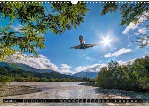 Flugzeugkalender (Wandkalender 2026 DIN A3 quer), Monatskalender*Calvendo Outlet