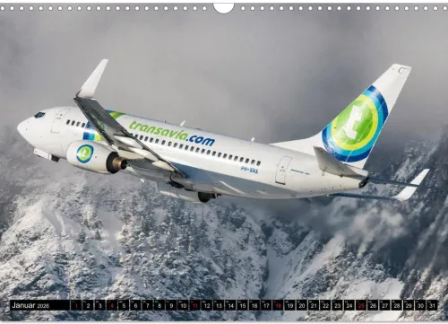 Flugzeugkalender (Wandkalender 2026 DIN A3 quer), Monatskalender*Calvendo Outlet