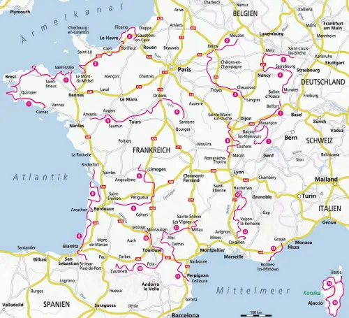 Bruckmann Verlag GmbH Camping*Frankreich mit dem Wohnmobil Die schönsten Routen von der Normandie über die Côte d'Azur nach Korsika