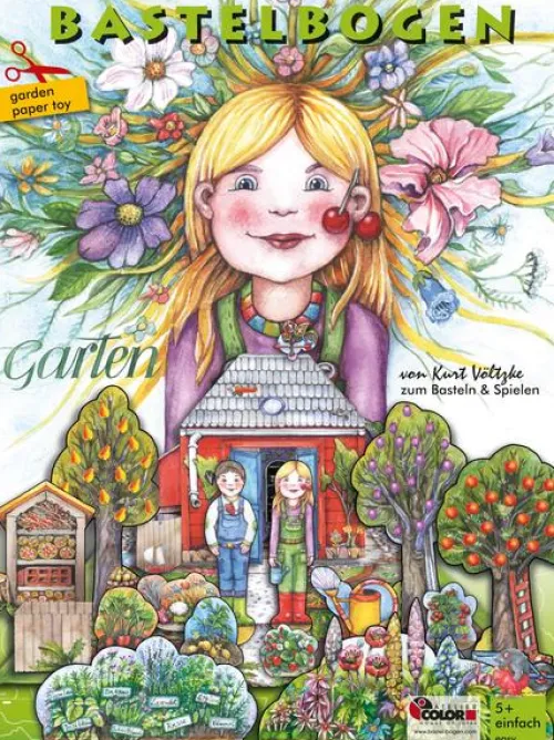 Garten basteln Kinder 6+ Bastelbogen Ausschneidebogen*Atelier Color Clearance