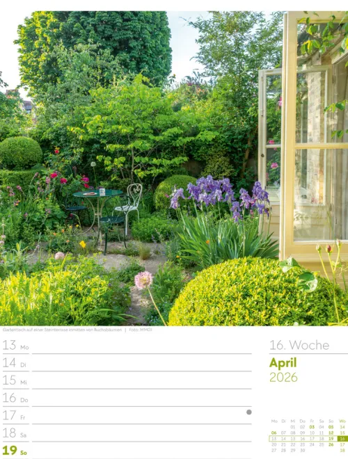 Ackermann Kunstverlag Wochenkalender*Gartenglück Wochenplaner Kalender 2026