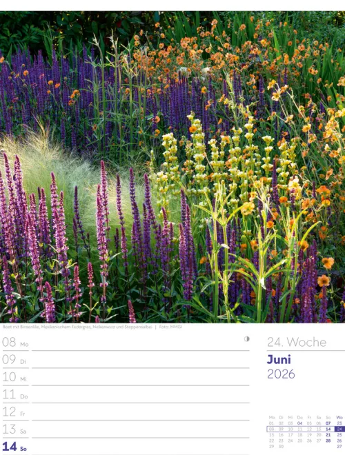 Ackermann Kunstverlag Wochenkalender*Gartenglück Wochenplaner Kalender 2026