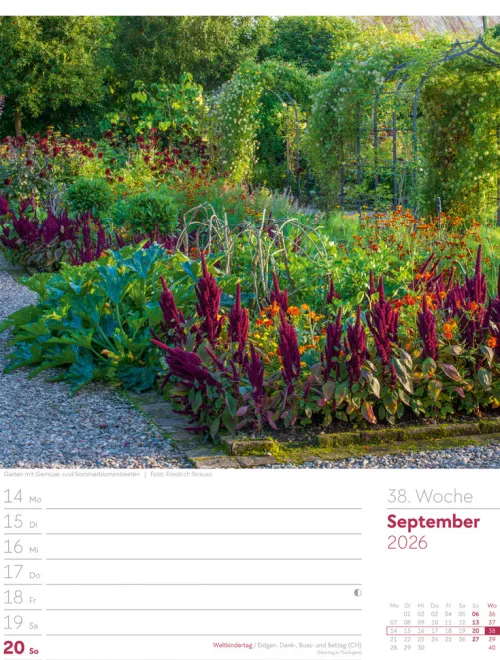 Ackermann Kunstverlag Wochenkalender*Gartenglück Wochenplaner Kalender 2026