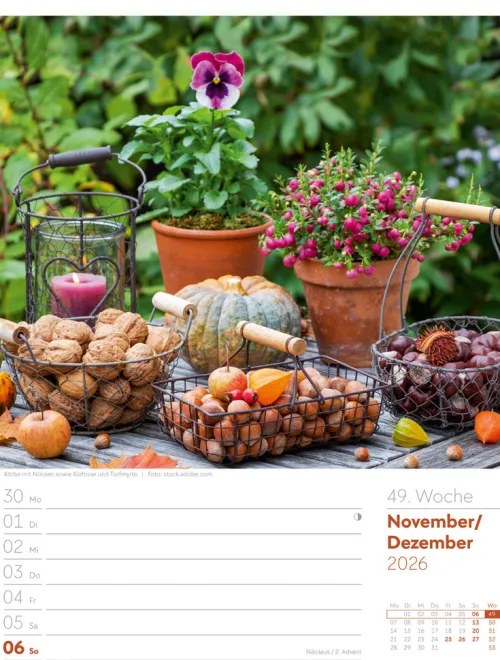 Ackermann Kunstverlag Wochenkalender*Gartenglück Wochenplaner Kalender 2026