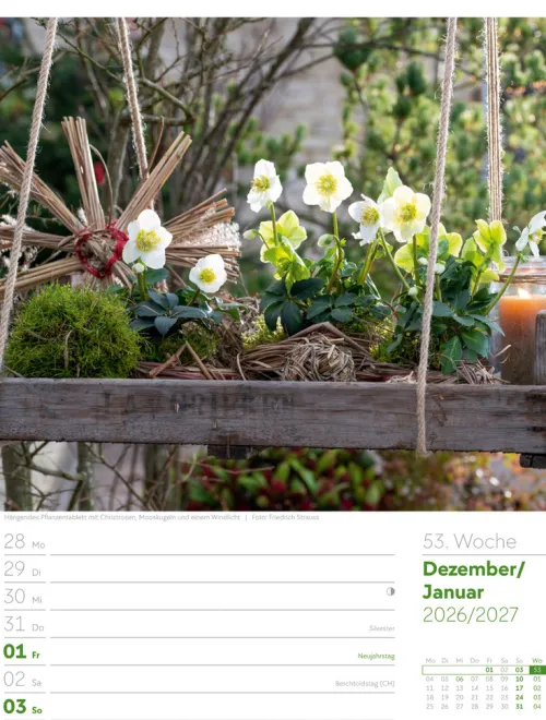 Ackermann Kunstverlag Wochenkalender*Gartenglück Wochenplaner Kalender 2026