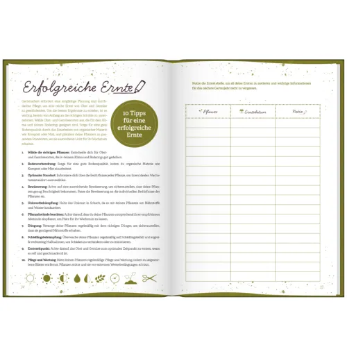 NOVA MD Nach Zielgruppen-Gartentagebuch Garten Liebe - Mein Gartenjahr: Gartenbuch und Gartenplaner für das ganze Jahr - für Gartenliebhaber und den eigenen Garten, inkl. Aussat- und Erntekalender, Tipps und Checklisten