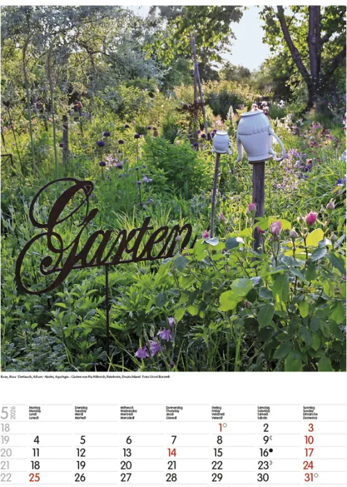 Korsch Verlag GmbH Wandkalender*Gartenträume 2026