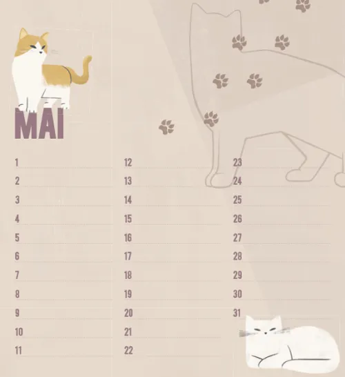 Geburtstagskalender Cats*Korsch Verlag GmbH Best