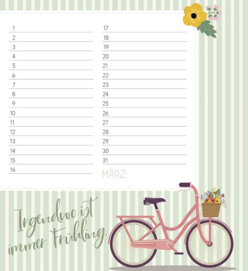 Korsch Verlag GmbH Geburtstagskalender-Geburtstagskalender Happy Mind