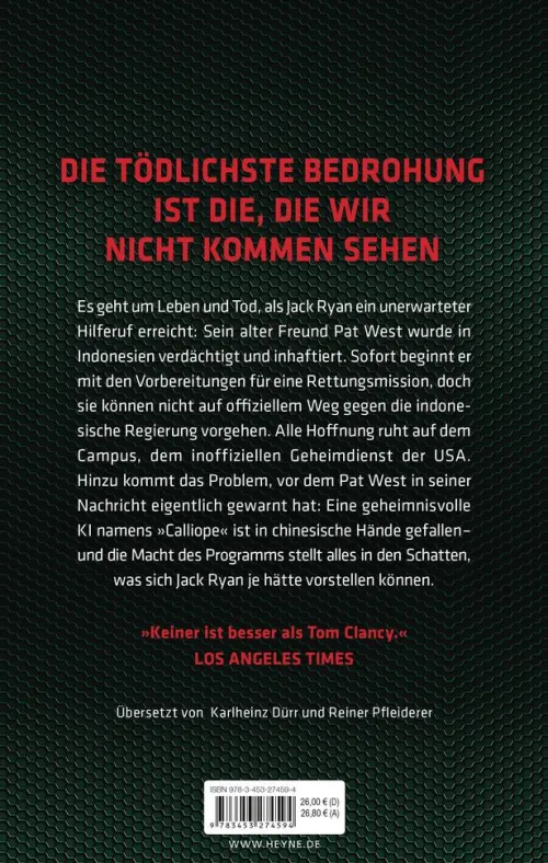 Heyne Verlag Technothriller*Gefahr im Verzug