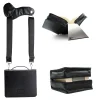 Barth & Bauer Lesen & Geschichten*HabersackSKIN Tasche PURO aus Nappaleder in Gr. XL in Onyx-Schwarz mit Tragegurt & Buchstütze