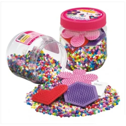 Hama Perlen Basteln & Kreatives*Hama - Dose mit 4000 Bügelperlen und drei Stiftplatten