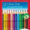 Faber Castell Buntstifte*Holzfarbstifte Dünngrip, 12 Stück in Plastikrolle