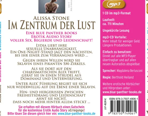 Im Zentrum der Lust | Erotik SM-Audio Story | Erotisches SM-Hörbuch MP3CD, Audio-CD, MP3*blue panther books