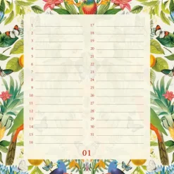 Neumann Verlage GmbH & Co Geburtstagskalender-Immerwährender Geburtstagskalender floral - Archive by Portico Designs - Quadrat-Format 24 x 24 cm